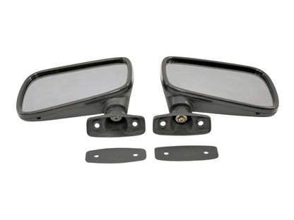 Exterior Side View Door Flag Mirror Set 75-84 VW Rabbit GTI MK1 - Hella Tinted