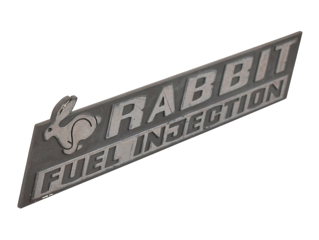 Rabbit Fuel Injection Badge Rear Emblem 75-84 VW Rabbit MK1 OEM ~ 171 853 687 AB