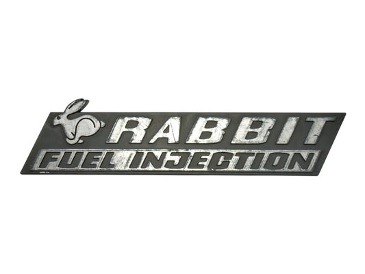 Rabbit Fuel Injection Badge Rear Emblem 75-84 VW Rabbit MK1 OEM ~ 171 853 687 AB
