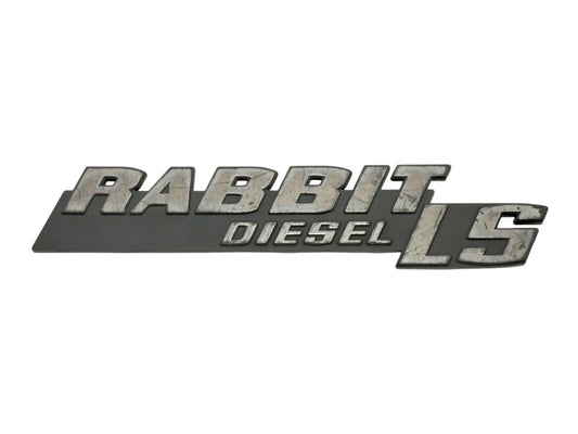 Rabbit LS Diesel Hatch Emblem Badge 75-84 VW Rabbit MK1 - OEM - 175 853 687 M
