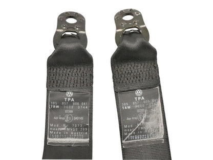 Rear Seat Belt Seatbelt Set 98-01 VW Passat Sedan B5 - Black - 3B5 857 805 / 806