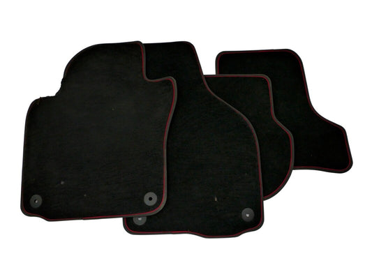 Red Stripe Floor Mat Carpet Set VW Golf GTI MK5 MK6 - Genuine - 1K0 864 452