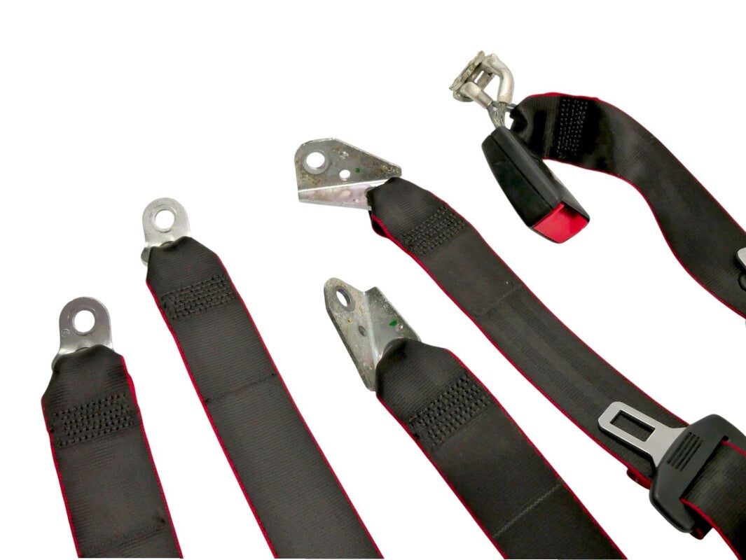 Red Stitched Drivers Edition Seatbelt Set 10-14 VW Golf GTI MK6 - 1K4 857 706 BP