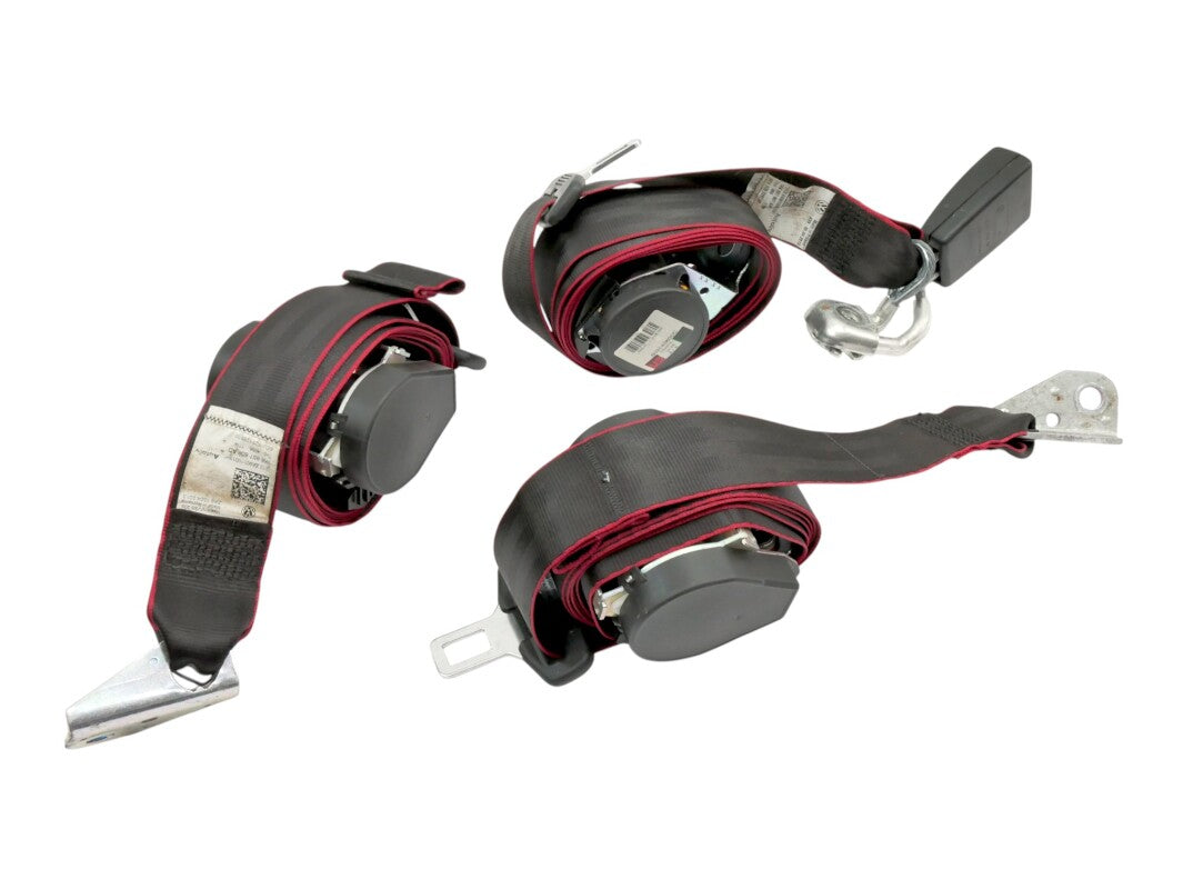 Red Stitched Drivers Edition Seatbelt Set 10-14 VW Golf GTI MK6 - 1K4 857 706 BP
