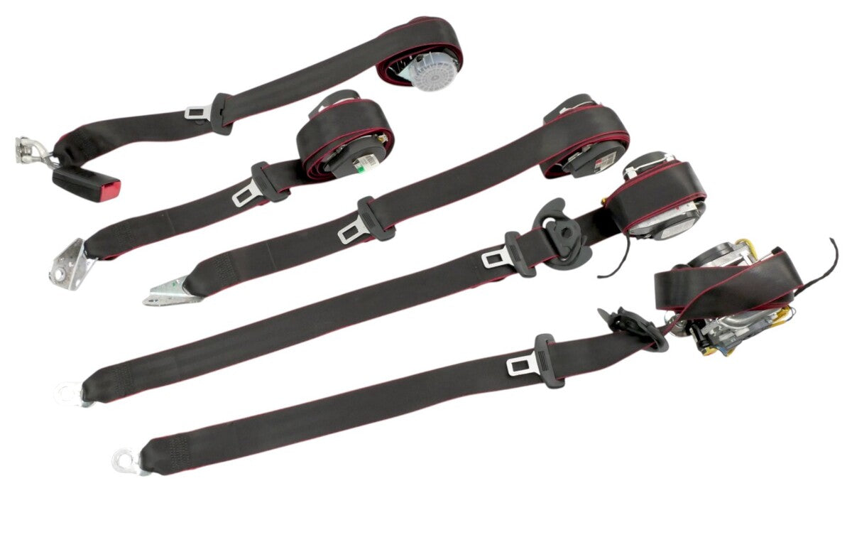 Red Stitched Drivers Edition Seatbelt Set 10-14 VW Golf GTI MK6 - 1K4 857 706 BP