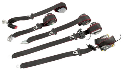 Red Stitched Drivers Edition Seatbelt Set 10-14 VW Golf GTI MK6 - 1K4 857 706 BP