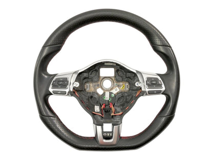 OEM Flat Bottom Leather Sport Steering Wheel 10-14 VW GTI MK6 5K0 419 091 AFASY