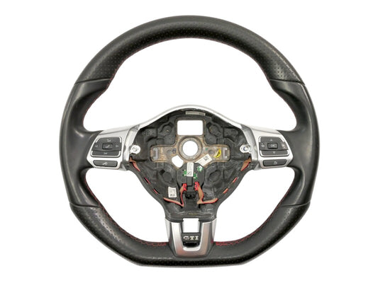 OEM Flat Bottom Leather Sport Steering Wheel 10-14 VW GTI MK6 5K0 419 091 AFASY