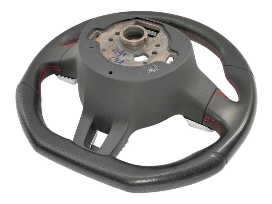 OEM Flat Bottom Leather Sport Steering Wheel 10-14 VW GTI MK6 5K0 419 091 AFASY