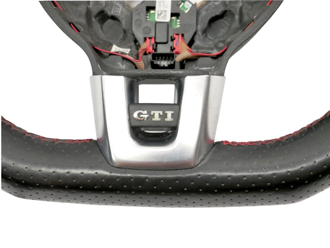 OEM Flat Bottom Leather Sport Steering Wheel 10-14 VW GTI MK6 5K0 419 091 AFASY