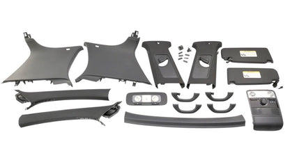 Black Headliner Conversion Kit 10-14 VW Golf GTI MK6 4-Door Sunroof Pillars OEM