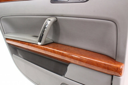 LH Rear Interior Door Panel Card 04-06 VW Phaeton - Gray - With Sun Shade Screen