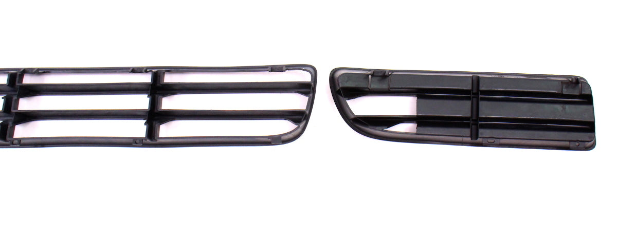 3 Lower Bumper Grills Grilles 99-05 VW Jetta MK4 - Genuine - 1J5 853 665 B & 666 B